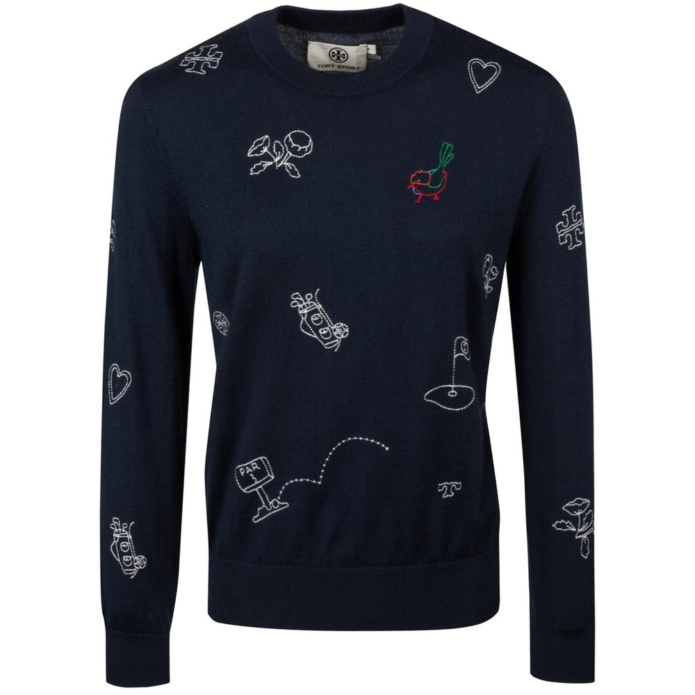 Rare Tory Sport by Torch Burch M Cashmere Fairway Golf Sweater